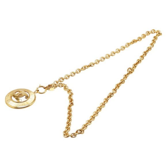 Chanel Coco Mark Gold Gold Plated necklace - Picture 1 of 9